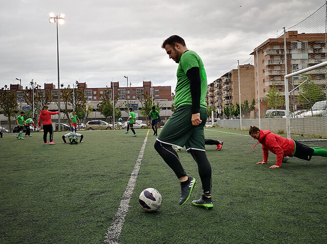 Entrenament UE Balafia futbol inclusiu